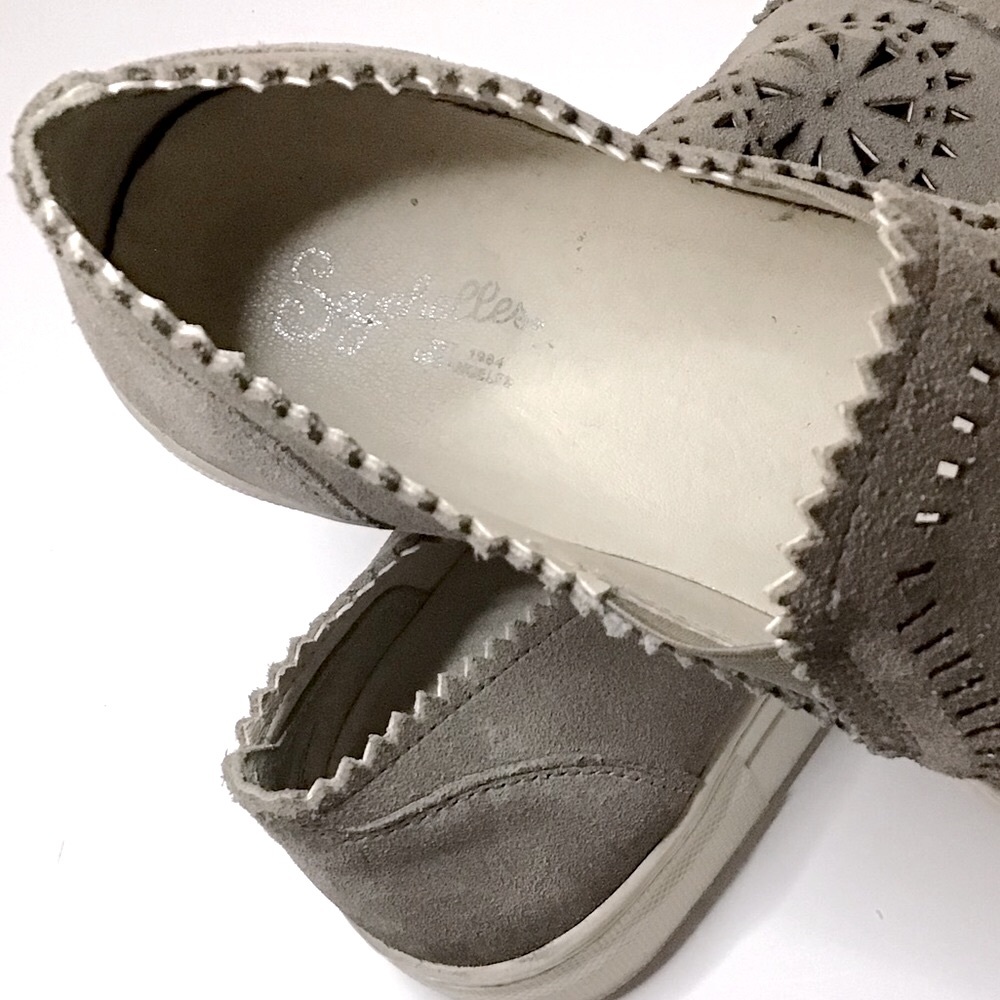 SEYCHELLES “BRIGHT” SUEDE CUTOUT SNEAKERS TAUPE  8 - Picture 4 of 7